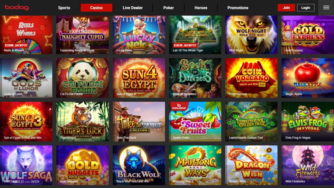 Bodog casino games