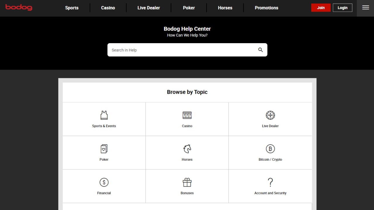 Bodog support services