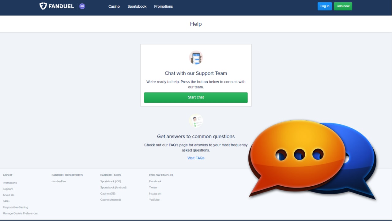 Fanduel casino support services