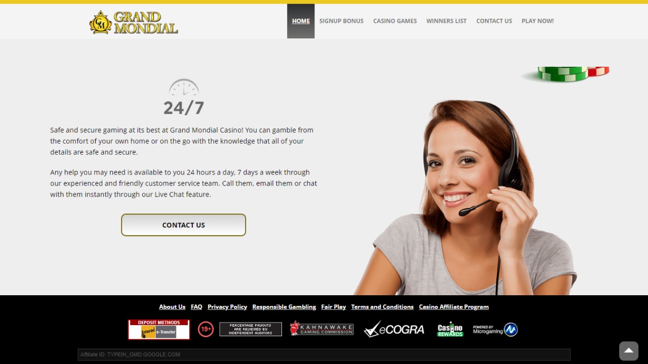 Support services at grand mondial