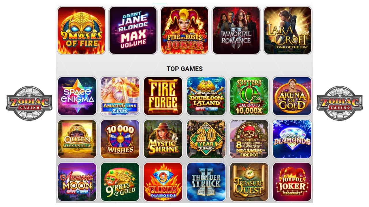 Zodiac Casino online games