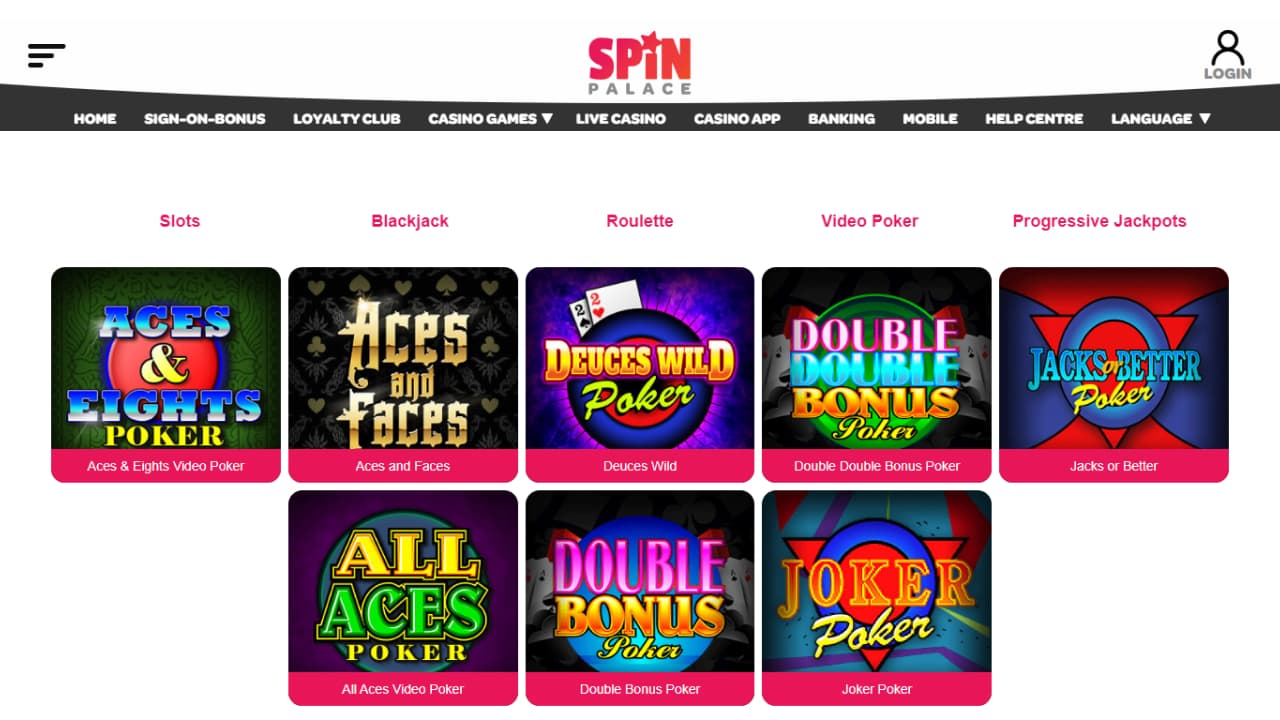 Spin palace games